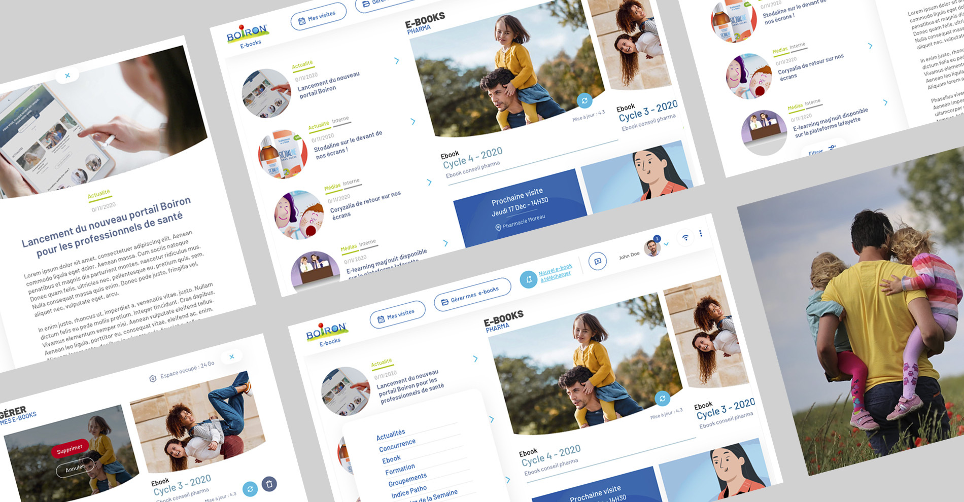 Mockup du site internet des Laboratoires Boiron