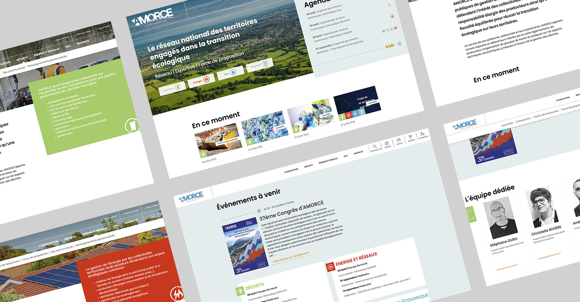Mockup du site internet de l'association Amorce